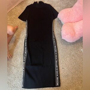 Michael Kors stretch knit mock neck dress with Logo detail